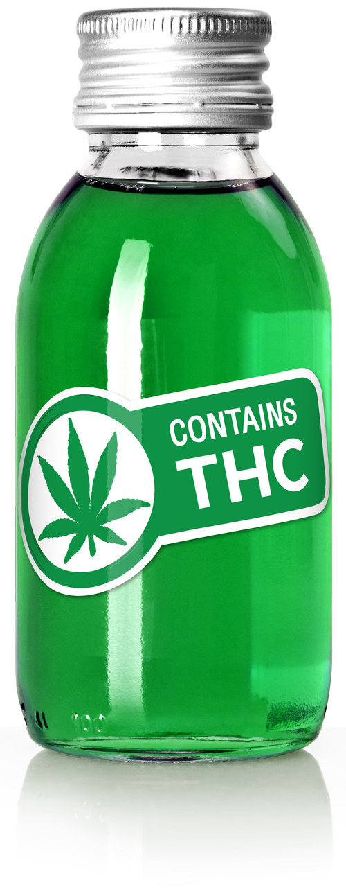 Contains THC bottle